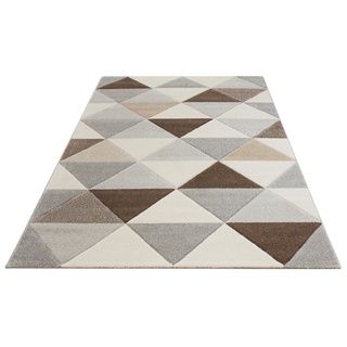 Teppich Berlad, Bruno Banani, rechteckig, Höhe: 13 mm, handgearbeitet, Konturenschnitt, gekettelt braun 200 cm x 300 cm x 13 mm