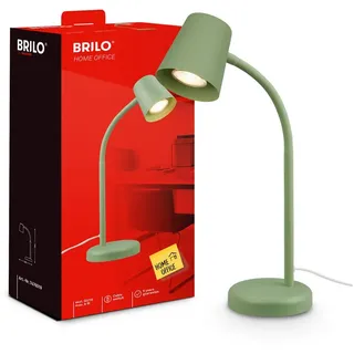 Briloner Leuchten Tischleuchte LED Tischlampe Bürolampe Homeoffice Schreibtischlampe Kinderzimmer, ohne Leuchtmittel, 2700K - Extra - Warmweiß grün