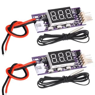 2 Stück PWM Fan Speed Control Module, DC 12V 3A 4 Draht Lüftersteuerung mit Sonden, PWM Controller Automatischer Temperaturregler NTC Sensor, Lüftergeschwindigkeits Steuermodul für 3000mA Lüfter