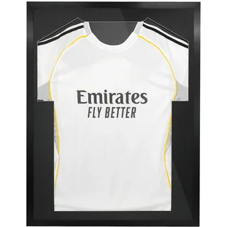 FramePro Trikotrahmen 64 x 84cm Trikot Bilderrahmen Groß 3D Bilderrahmen Fussballtrikot Rahmen Objektrahmen Aluminium für Fußball-, Eishockey-, Rugby-, NBA-Trikot