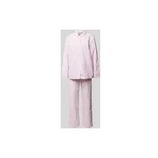 Pyjama mit Knopfleiste, Rosa, M