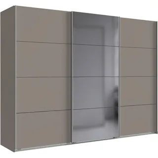Wimex Schwebetürenschrank Ernie Kleiderschrank mit Spiegel, Made in Germany (Wähle aus verschiedenen Größen deinen perfekten Stauraum) Schlafzimmerschrank in verschiedenen Breiten grau 270 cm x 210 cm x 65 cm