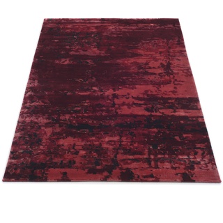 Teppich MUSTERRING "ANGELES PILANO" Teppiche Gr. B/L: 70 cm x 140 cm, 10 mm, 1 St., rot (dunkelrot) Esszimmerteppiche