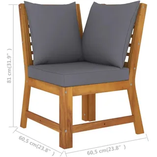 vidaXL Modular-Ecksofa braun/dunkelgrau
