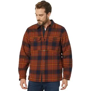 Fjällräven Övik Lite Padded Hemd Autumn Leaf/Dark Navy S
