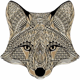 Wall-Art Wandtattoo Metallic Fox Fuchs Waldtiere, selbstklebend, entfernbar bunt
