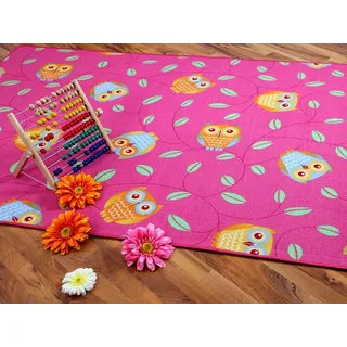 Snapstyle Kinder Spielteppich Eule Lila Pink Rosain 24 Größen