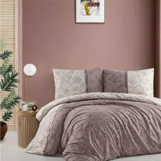 ZIRVEHOME Bettwäsche 155x220 cm. 4-teilig Set Baumwolle Bettbezug 155 x 220cm 80% Baumwolle, 20% Polyester Kissenbezug 80x80cm Renforcé Bettwäsche-Sets 155x220 mit Reißverschluss, DianaP1