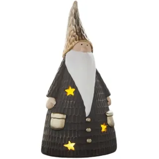 Home-trends24.de Weihnachtsfigur LED Figur Weihnachtsfigur Weihnachtsdeko Wichtel Santa Weihnachtsmann