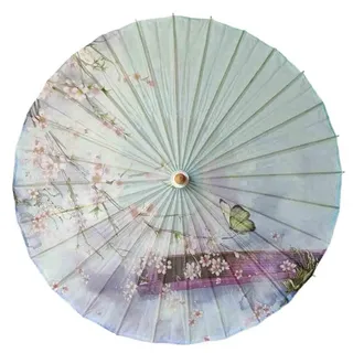 HAJHI 2 In 1 Papierschirm Für Hochzeiten Klassisch Japanischer Sonnenschirm Wasserdicht Sonnenschutz ölpapier Asiatischer Sonnenschirm Für Cheongsam Hanfu(100cm,F)