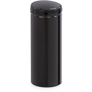 Cleanton Mülleimer rund Sensor 50 Liter für Müllbeutel ABS schwarz