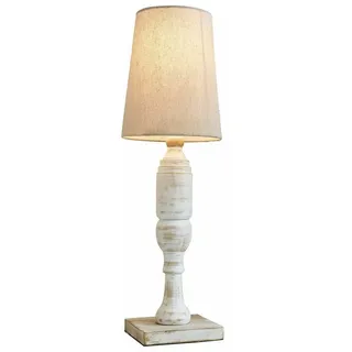 Mirabeau Tischleuchte Tischlampe Yernisto antikweiß weiß