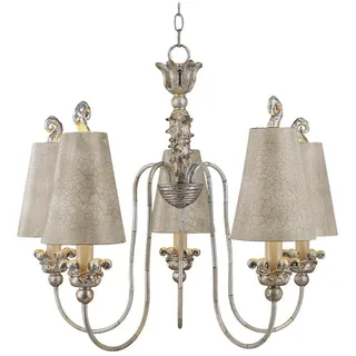 Elstead Lighting, Kronleuchter, Remi Kronleuchter E27 5-fach Silber und Gold (83 cm)