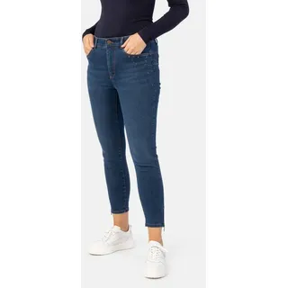 STOOKER WOMEN 5-Pocket-Jeans Rio Denim Strass Skinny Fit Skinny Fit Casual Clean Wash Denim Jeans Magic Shape Effekt für Damen blau 50