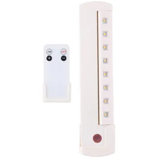Grundig Schrankbeleuchtung LED Kabellos LED Schrankleuchte mit Batterien (exkl.) - Unterbauleuchte 23 x 5 x 2 cm - mit Fernbedienung - 180° Neigbar - Kunststoff - Weiß