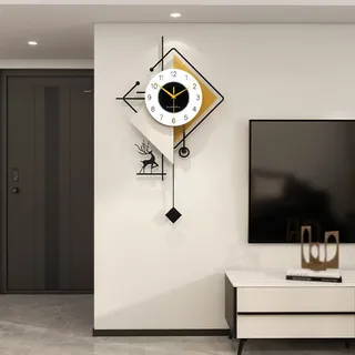 TWFJEL Modern Kreativ Wanduhr Exquisit Luxuriös Inspiriert Dekorative Wanduhren Leise ohne Tickgeräusche Batteriebetrieben Quarzuhr für Wohnzimmer Schlafzimmer Büro Küche, 40 * 70 cm