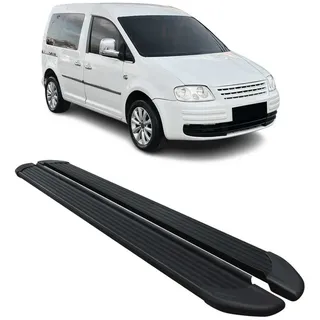 Omac Seitenschweller Trittbretter Schweller kompatibel mit VW Caddy 2004-2020 L1 Kurzer Schwarz