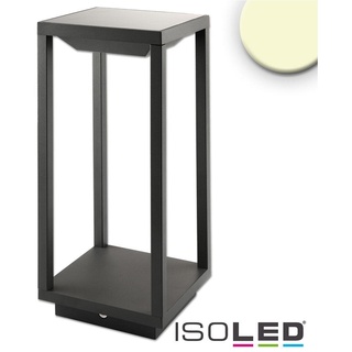 ISOLED LED Solar-Sockelleuchte, PIR-Bewegungs-/Helligkeitssensor, Ein+Aus, IP54, 2W 3000K, mit abnehmbarem Erdspieß, warmweiß ISO-114544