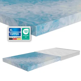 Topper Comfort XL 10cm – H4 fest, 80x200 cm – Kaltschaum Matratzentopper für alle Matratzen & Lattenroste – orthopädisch & ergonomisch – Matratzenauflage