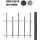 Zaun-Anbauset Madrid 200 99 cm Anthrazit