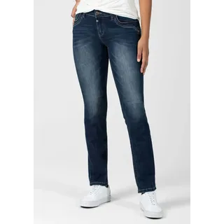 Slim-fit-Jeans TIMEZONE "Slim TahilaTZ" Gr. 28, Länge 34, blau Damen Jeans 5-Pocket-Jeans Röhrenjeans