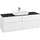 Waschtischunterschrank F44200GF 160x60 3cm Abdeckplatte Black matt Glossy White Lacquer