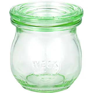 Weck 49854 Einmach Set Gläser Tulpenform Mini 75ml, 12x Einmachring 89x52mm, 24x Klammern, 2 Kartons Deckel 40mm, zum Aufbewahren von Vorräten, Rot