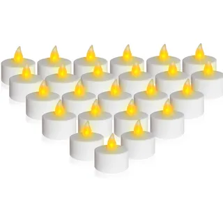 LED Teelicht warm weiß mit Timer - 24er Set - Weihnachten Advent Hochzeit Deko