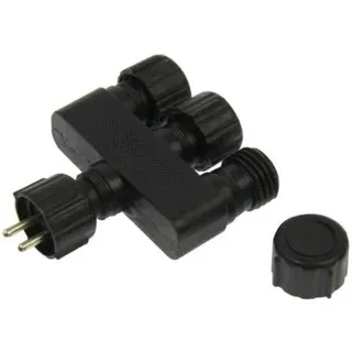 Verteiler 3fach Stecker auf Buchse für Niedervolt Stecksystem IP44 2-Polig schegoLUX SCHEGO 343