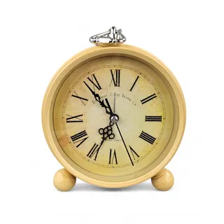 GMMH Retro Analog Wecker, Ohne Ticken, Tischuhr Nachttischuhr (14-2) Alarmwecker Vintage Retro Nostalgie aus Metall, Antik Standuhr Schreibtischuhr Uhr Tischwecker mit Alarm, Weckuhr