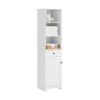 SoBuy BZR17 Hochschrank 40 x 161 x 35 cm Weiß Holz