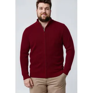 Men Plus by Happy Size Men Plus Strickjacke in weinrot | Gr.: 5xl