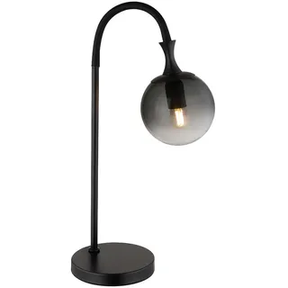 GLOBO Tischlampe Rauchglas Schwarz