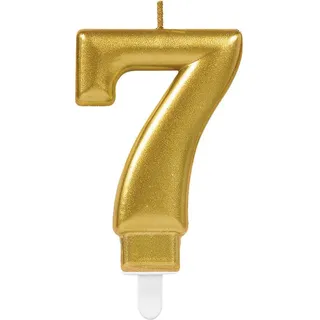 Amscan Zahlenkerze 9,3 cm gold