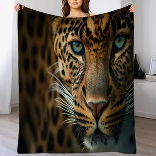 Kuscheldecke Flauschig Sherpa Decke Eleganter Gepard Kinder Fleecedecke Wohndecke Komplexe Tiere Warm Sofaüberwurf Decke Sofadecke Couchdecke Tagesdecke für Bett & Sofa 150x200cm