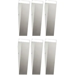 ETC Shop Wandleuchte 6er Set 30,5x7,5x8,5cm Silber