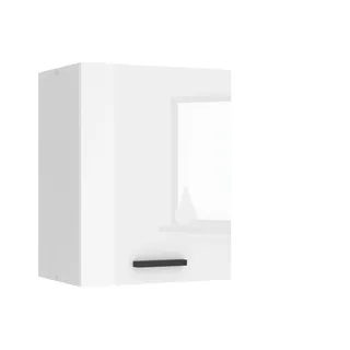 Belini Hängeschrank Küche, Küchenschränke SG. Breite 45 cm. Oberschrank mit 1 Tür, Küchenhängeschränke, Wandschrank Hängend, Weiß Hochglanz