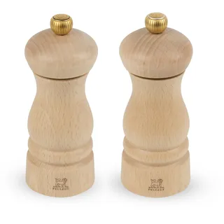 PEUGEOT 2er-Set CLERMONT Salz- und Pfeffermühle 13 cm Buche natur Zirlion