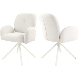 Tom Tailor Armlehnstuhl PEBBLE ARMCHAIR Stoff beige 2er Set