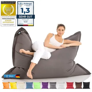 LAZY BAG® Sitzsack XXL 140x180 cm – Riesensitzsack Indoor & Outdoor Grau