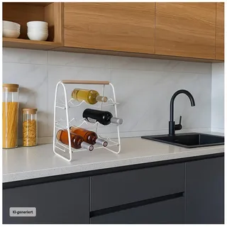 Hti-Living Weinregal 9 Flaschen Weiß