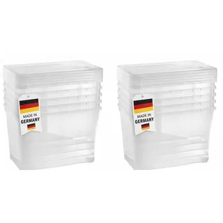 Gardissimo Aufbewahrungsbox 20 l 10-tlg. transparent