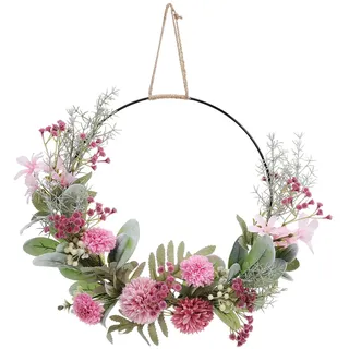 GALPADA Hochzeitskranz Künstlicher Türkranz Als Hängende Dekoration Für Hochzeit Blumenkranz Deko Mit Realistischem Aussehen Für Fenster Haustür Veranda Garten Innen Und Außenbereich