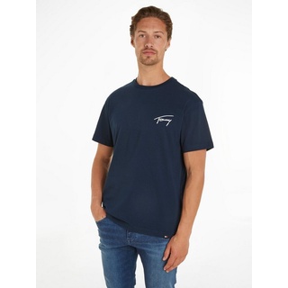 Tommy Jeans Reg Signature Ext Kurzarm-T-Shirt Dark Night Navy XL