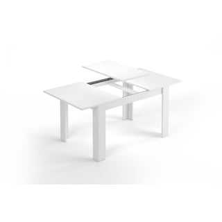 Dmora Ausziehbarer Tisch Midland, Ausziehbare Konsole für Esszimmer, Ausziehbarer Küchentisch mit Verlängerung, 140/190x90h78 cm, Weiß