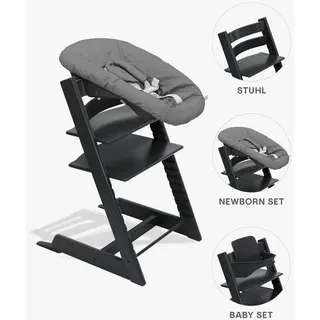 Stokke Tripp Trapp black inkl. Baby Set2 + Newborn Set