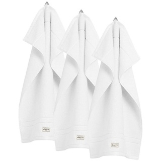 Gant Gästehandtücher Gästetuch, 3er Pack - Premium Handtuch, 30 x 50, Frottier (3-St) weiß