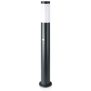 V-Tac Laterne Edelstahl 80 cm mit E27 Lampenfassung, Bewegungsmelder, grau