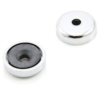 Magnet Expert Ltd 25 x 7 mm 2 kg Pull Außendurchmesser Senkkopf Ferrit Pot Magnet Scheibe (