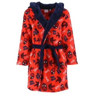 Spiderman Kinderbademantel Spiderman Bademantel Kinder, Kapuze, Bindegürtel rot 98